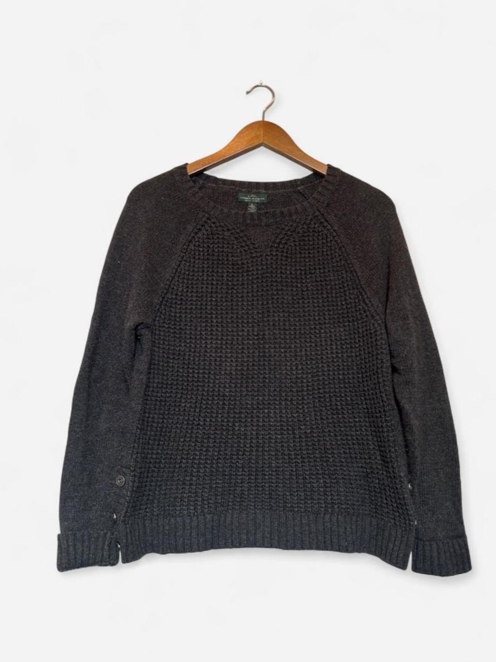 Ralph Lauren Charcoal Gray Waffle Knit Sweater